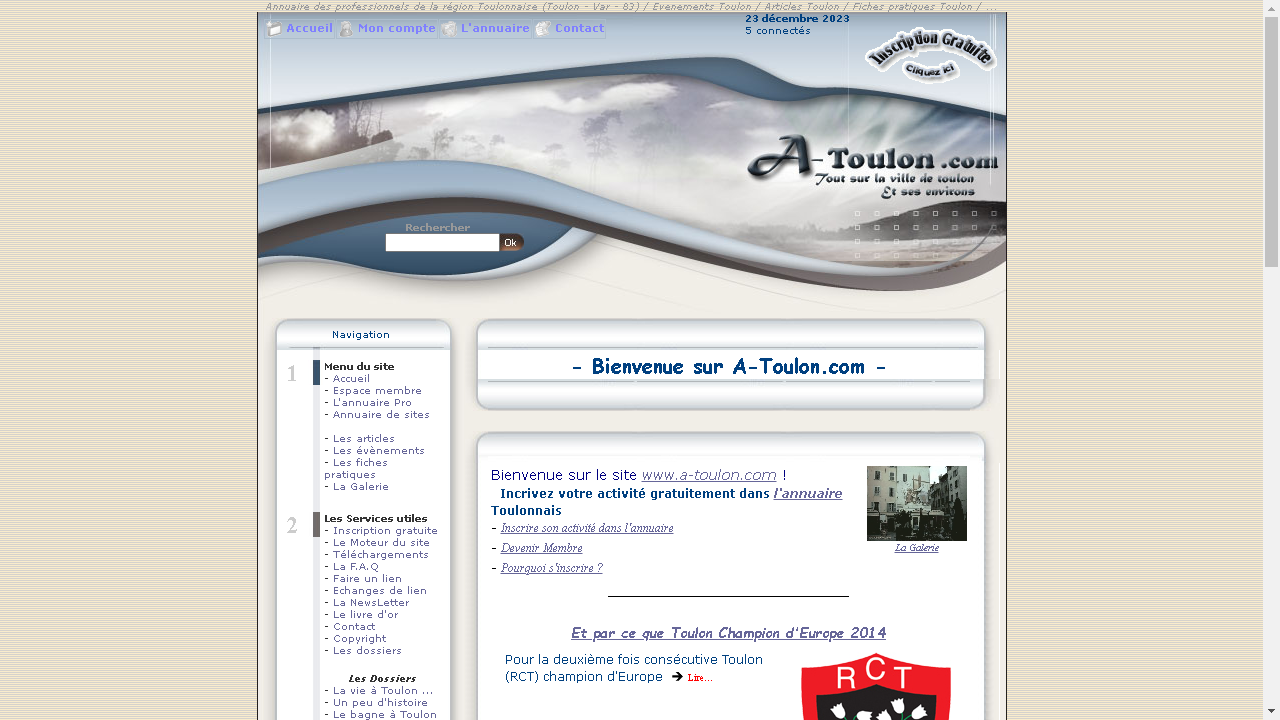 Capture d'écran de http://www.a-toulon.com